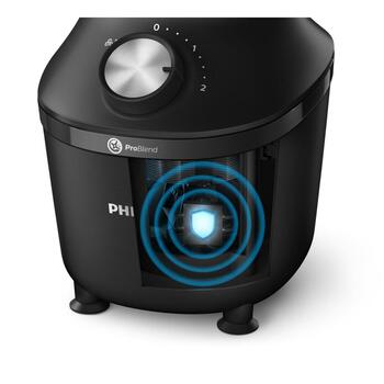 Philips Настольный блендер HR2191/01, 600 Вт, 2 л, 1,25 л эффективная емкость, 2 скорости, Пульс, Нержавеющие лезвия (HR2191/01)
