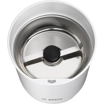Bosch Кофемолка TSM6A011W, 180 Вт, ёмкость для кофейных зерен 75 г, белая (TSM6A011W)