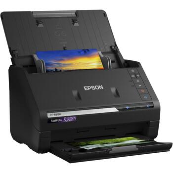 Epson Dokumentu skeneris FastFoto FF-680W B11B237401, 216 x 910 mm, 600 x 600 DPI, 100 loksnes, bezvadu, divpusēja skenēšana (B11B237401)