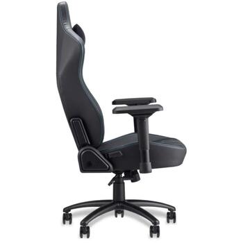 Acer PGC371 spēļu krēsls, GP.GCR11.00V, PU āda, 5 riteņi, 4D roku balsts, melns, zils, ergonomisks, galvas balsts, regulējams (GP.GCR11.00V)