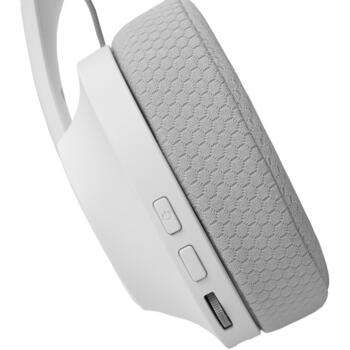 White Shark Беспроводные игровые наушники FALCON WHITE/GREY, 175g, 40mm, 121dB, 30Ω, 20-20000Hz, 2 динамика, 1.5m кабель (FALCON WHITE/GREY)