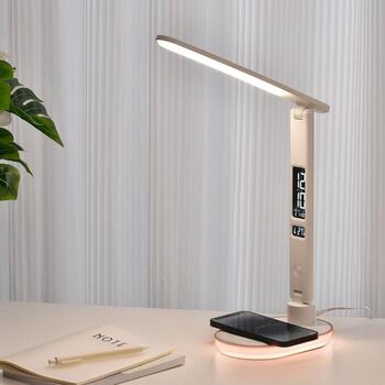 Hawk Настольная лампа HW-LAMP03, 10W, 5 уровней яркости, RGB освещение, будильник, USB выход (HW-LAMP03)