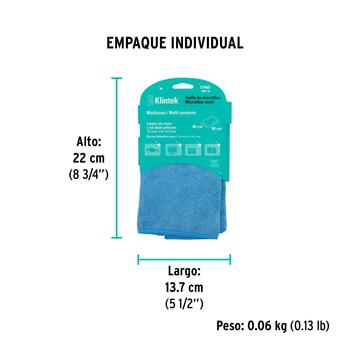 Mikrošķiedras dvielis 40 x 40 cm Klintek ® MIC-40 TRUPER (MIC-40)