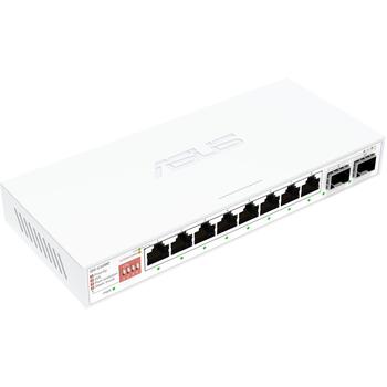 Asus QG-U1080, 8-портовый 2,5G и 2-портовый 10G SFP+ неуправляемый коммутатор, 8 x 2,5GBase-T + 2 x 10G SFP+, белый (90IG0A00-MO3B00)