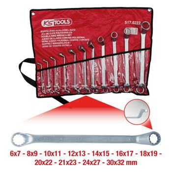 KS Tools 517.0222, набор гаечных ключей, 6-32mm, 11 шт. (517.0222)