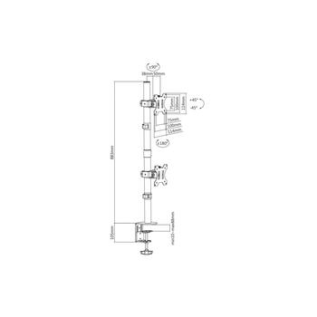 Digitus настенный кронштейн DA-90438, 2x8кг, 17-32'', VESA 75x75, 100x100, черный, быстрая разблокировка (DA-90438)
