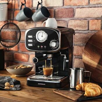 Gastroback 42615 Design Espressomaschine Basic, 1100W, 15bar, 1.25L, капучино, латте, эспрессо, 2 чашки, паровой сопло (42615)