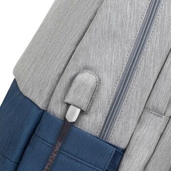Rivacase Mugursoma 7567GREY/DARKBLUE, 17.3