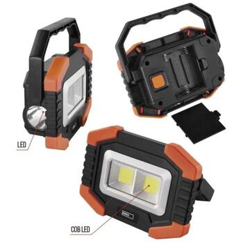 Emos Рабочий LED фонарь P4112, 140 г, черный и оранжевый, 135 × 100 × 40 мм, 2× COB LED 100 % – 350 лм, LED 100 % – 120 лм (P4112)