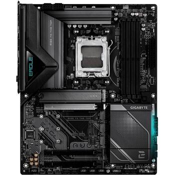 Gigabyte mātesplate X870E EAGLE WF7, Socket AM5, DDR5 8200MHz, 4x DIMM, 256GB, PCIe 5.0, Wi-Fi 7, 5GbE LAN, USB4, ATX (X870E EAGLE WF7)