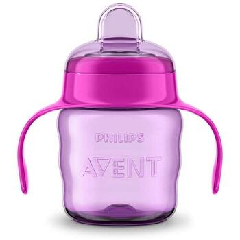 Philips Avent Easy Sip поильник SCF551/03, 200мл, 6М+, силиконовый носик, розовый, защита от протекания, без БФА (SCF551/03)