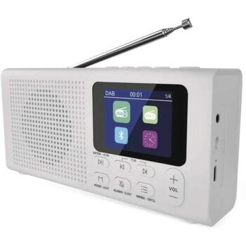 Emos Портативное радио E0091, DAB/DAB+/FM, 337г, 10м Bluetooth, 50мм динамик, 2,4 дюйма TFT экран, AA батареи (E0091)