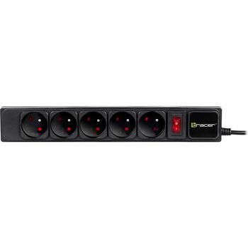 Tracer Удлинитель TRALIS46843, 1.5m, 2300W, 5 розеток, механическая блокировка, автоматический выключатель (TRALIS46843)