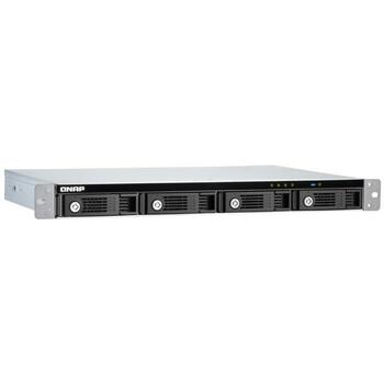 Qnap NAS корпус TR-004U, 4 x 3,5 дюйма SATA, USB 3.2 Gen 1, 1U, RAID расширение (TR-004U)