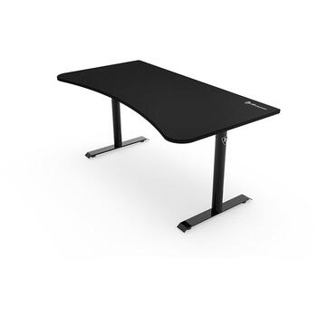 Arozzi datorspēļu galds ARENA-PURE-BLACK, 160x82cm, 71-81cm, ieliekts, mikrošķiedras virsma, kabeļu pārvaldība (ARENA-PURE-BLACK)