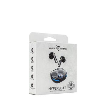 White Shark Bezvadu austiņas HYPERBEAT-B, 32Ω, 102dB, 13mm, 2-4h, >8m, Bluetooth 5.3, LiPo, 2 skaļruņi (HYPERBEAT-B)