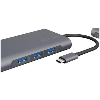 Raidsonic док-станция IB-DK4040-CPD, USB-C, HDMI 3840x2160@30Hz, VGA 1920x1080@60Hz, 3x USB 3.0 Type-A 5Gbps (IB-DK4040-CPD)