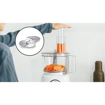 Bosch Кухонный комбайн MCM3230W MultiTalent 3, 800 Вт, 2 скорости, чаша 2.3 л, белый, нескользящие ножки, импульсный режим (MCM3230W)