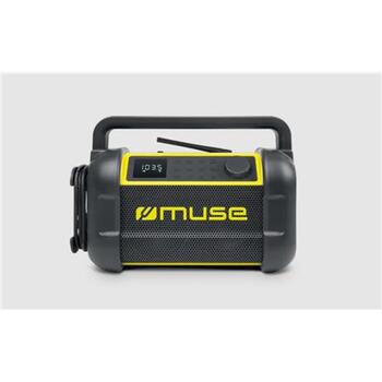 Muse радиоприемник M-928 BTY, 20Вт, IP64, LED-дисплей, Bluetooth, NFC, FM-радио, 8ч аккумулятор, черный/желтый (M-928 BTY)