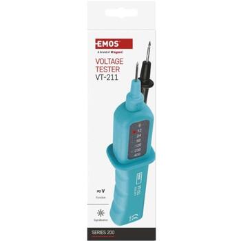 Emos Тестер напряжения VT-211 M0003BN, 6-400 V AC/DC, оптическая индикация, IP54, питание от сети (M0003BN)