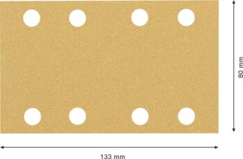 Slīppapīrs,kokam 80x133,K80,10 gab., Orbitālajām slīpmašīnām EXPERT C470 SMILŠPAPĪRS, 2608900879, BOSCH (2608900879)