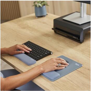 Fellowes Breyta kompakta klaviatūras (TKL) plaukstas balsts 100142572, 60mm, 320mm, 17.5mm, antibakteriāls, silikons, jūras (100142572)
