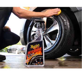 Meguiar’s G12024 – Hot Shine Tire Spray – средство для шин с эффектом влажного блеска (710 мл, США) (G12024)