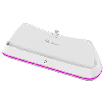 Subsonic Зарядная LED Док SA5708_2410, 2x USB Type-C, белый, LED RGB, индикатор зарядки, безопасное соединение (SA5708_2410)