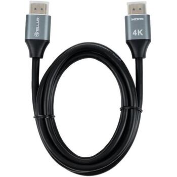 Tellur высокоскоростной HDMI 2.0 кабель TLL312001, 150см, 18Гбит/с, 4K x 2K, 24K позолоченные разъемы, 3D, Ethernet, HDR (TLL312001)