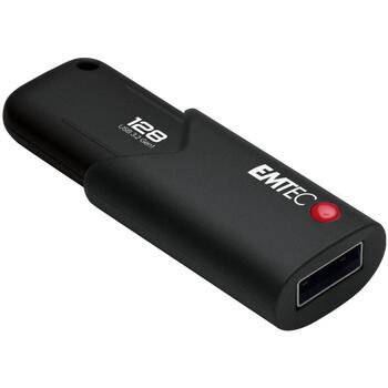 Emtec USB флешка B120 ECMMD128GB123, 128GB, USB 3.2 Gen1, 100Mbps, 20Mbps, черный, пластик, шифрование (ECMMD128GB123)