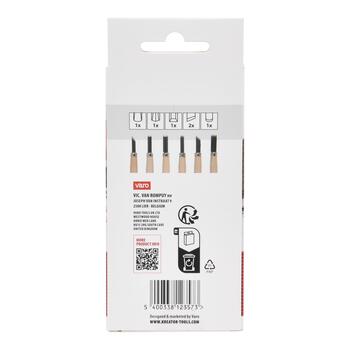 Kreator mini koka kaltu komplekts KRTH23601, 6 gab, 135 mm, 6 mm, koka rokturis (KRTH23601)