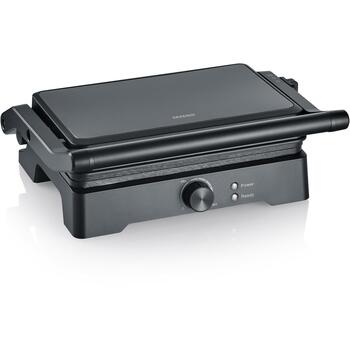 Severin Контактный гриль KG 2391, 1800W, 230°C, 2 позиции, 280x170mm, антипригарное покрытие, регулируемый термостат (KG 2391)
