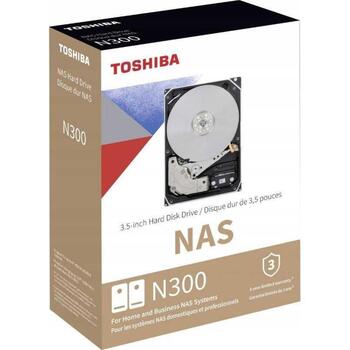Toshiba Жесткий диск N300 NAS HDWG760EZSTAU, 6000 ГБ, 7200 об/мин, 512 МБ, SATA 6Gb/s (HDWG760EZSTAU)