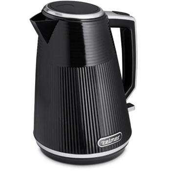 Zelmer Чайник ZCK7656 71507103P, 2200 W, 1.7 л, скрытый нагревательный элемент, 360° поворот, индикатор уровня воды (71507103P)