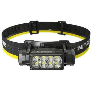 Nitecore HC65 UHE, galvas lampa, 2000 lm, 8 LED, 4000 mAh, IP68, alumīnijs, USB lādētājs, 2 m triecienizturība (HC65 UHE)