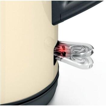 Bosch Чайник TWK4P437, 2400 Вт, 1.7 Л, нержавеющая сталь, бежевый, автоматическое отключение, индикатор уровня воды (TWK4P437)