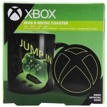 Paladone Xbox кружка и металлическая подставка PP10613XB, 300 мл, черная, официально лицензированный продукт Xbox (PP10613XB)