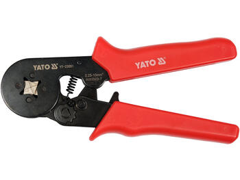 Yato Gofrēšanas knaibles YT-23051, 175mm, 0.25-10mm², elektriskās, #45 oglekļa tērauds, CrV, melnots, oksidēts, PP, TPR (YT-23051)