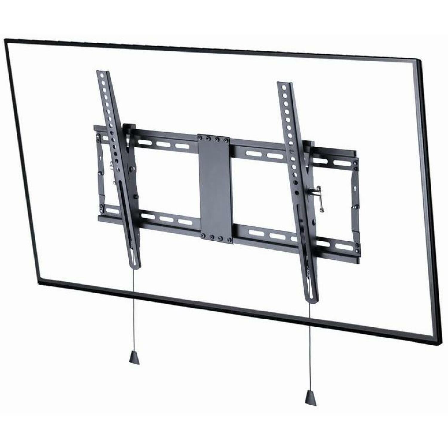 Gembird sienas stiprinājums WM-80T-01 atbalsta 37-80'' televizorus, VESA 200x200-600x400 mm, 70 kg, 15° slīpums (WM-80T-01)