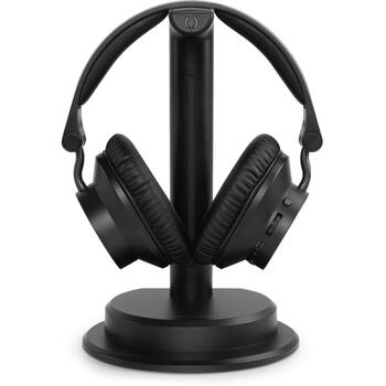 Muse телевизионные наушники M-285 CTV, Bluetooth 5.3, 30 м, 30 ч, 2.4 ГГц ТВ передача, зарядная база, черные (M-285 CTV)