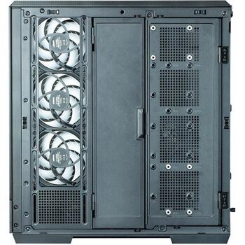 Zalman P50 DS, корпус ATX Mid Tower для ПК, 4x120mm ARGB вентилятора, черный, панорамное стекло, дисплей (P50 DS BLACK)