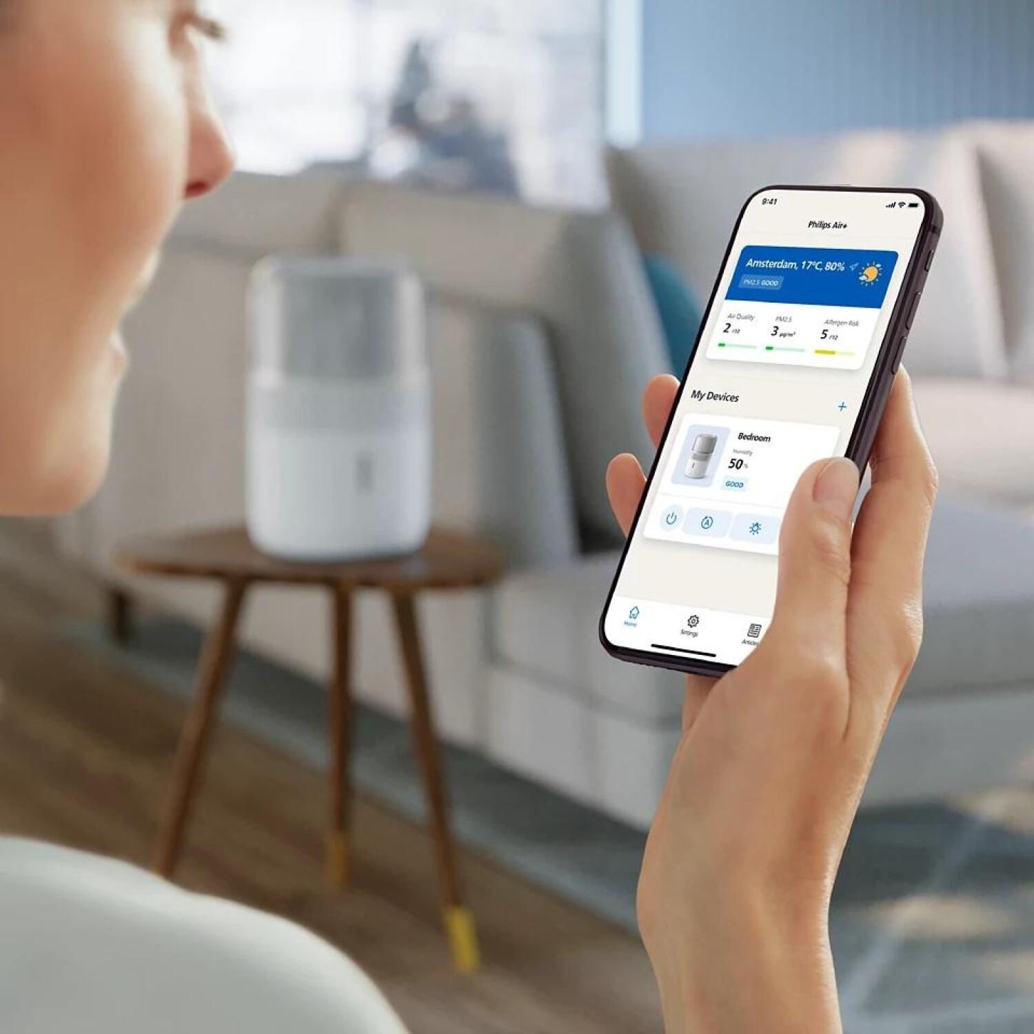 Philips Gaisa mitrinātājs HU5710/00 5000 Series, 4.5 L, līdz 56 m², NanoCloud tehnoloģija, 400 ml/h, balts (HU5710/00)