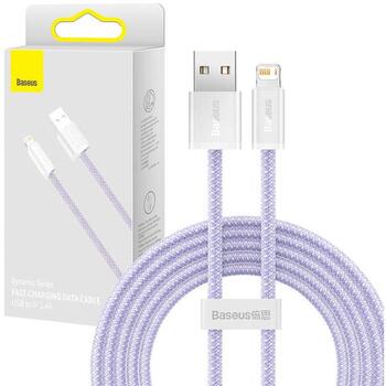Baseus Динамический кабель USB на Lightning, CALD000505, 2м, 2.4A, 480Mbps, ABS, высокоплотное плетение (CALD000505)