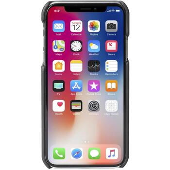 Krusell Sunne Cover Apple iPhone XS Max vintage black, 61539, aizmugurējais vāciņš, ādas imitācija, melns (61539)