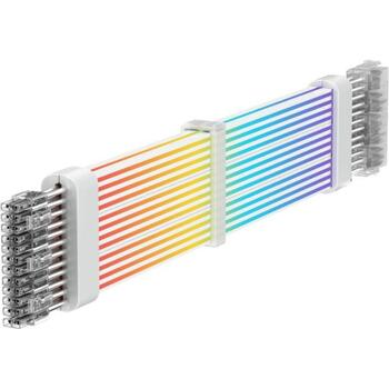 Gamemax удлинитель питания VGA 3x8PIN-W, 30 см, 7 A, 3 x 8 pin разъем, RGB LED подсветка (VGA 3x8PIN-W)