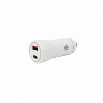 Sbox Автомобильное зарядное устройство CC-095, DC 12-24 V, 20 W, TYPE-C PD 3.0, USB-A QC 3.0, белый (CC-095)