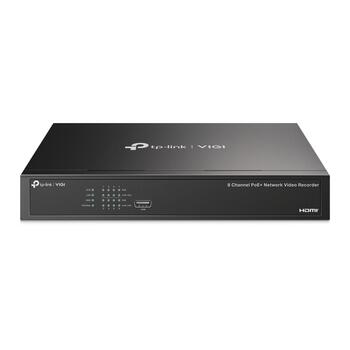 VIGI 8 kanālu PoE+ tīkla video ierakstītājs, TP-Link, VIGI NVR1008H-8MP, 8-Channel, 80 Mbps, 60 Mbps, 3840x2160/30Hz (VIGINVR1008H-8MP)