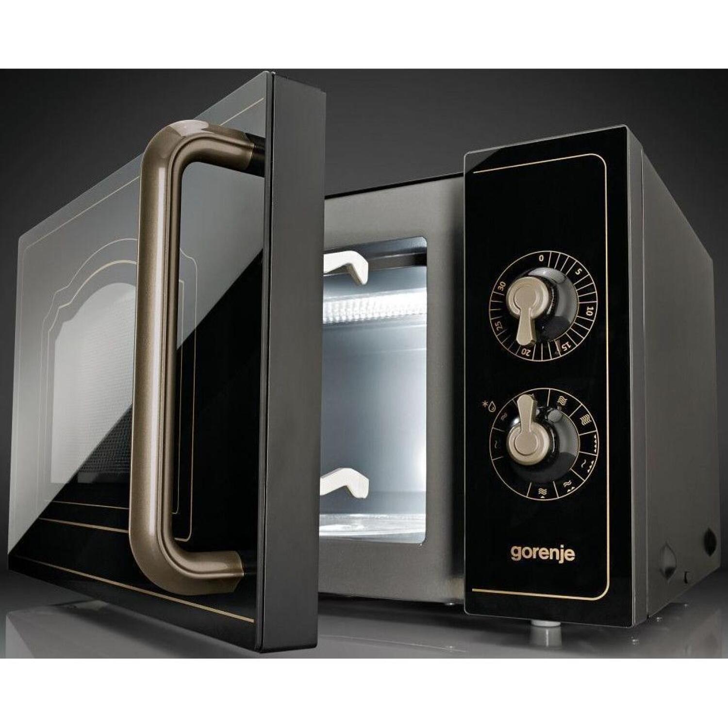 Gorenje СВЧ-печь с грилем MO4250CLB, 20 Л, 700 Вт, Гриль, Черный, 360°StirTechnology, CeramicInside, EasyClean (MO4250CLB)