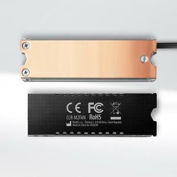 Axagon SSD охладитель M.2 CLR-M2FAN медный, 76 x 24 x 12 мм, 3 термопрокладки, крепежный материал (CLR-M2FAN)