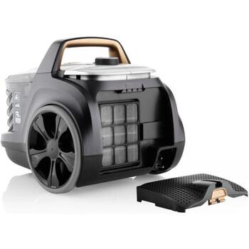 ETA пылесос Grande Animal ETA222390000, 850 W, 3.2 L, без мешка, черный/золотой, HEPA фильтр, турбо щетка (ETA222390000)